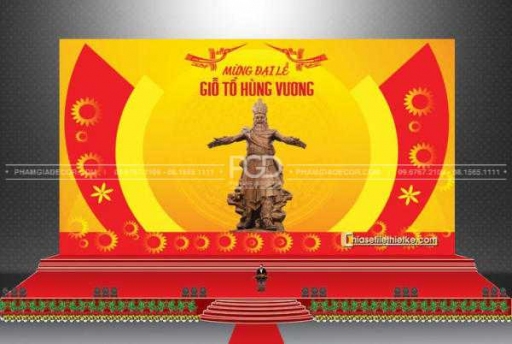 Backdrop Giỗ Tổ Hùng Vương 2025 Mẫu Đẹp Giá Tốt