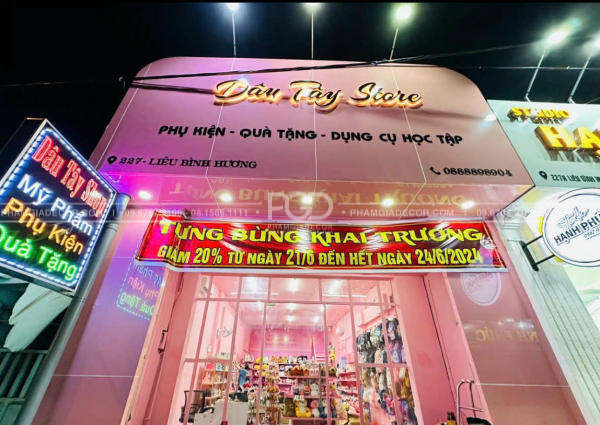 làm bảng hiệu củ chi mặt dựng alu chữ nổi