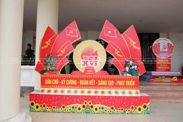 booth backdrop mô hình lễ 30/4