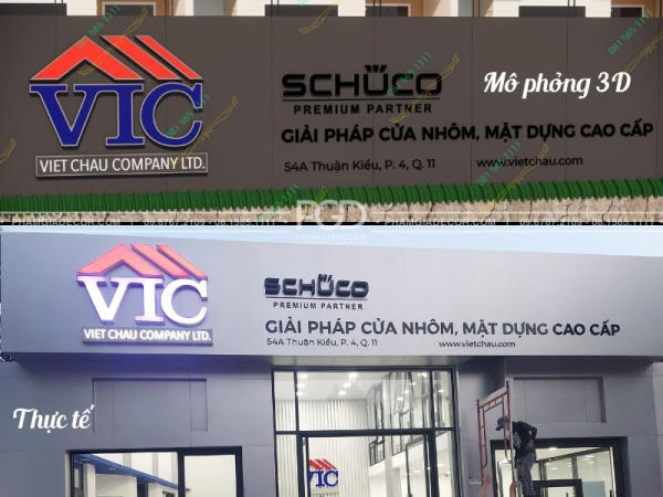 làm bảng hiệu alu chữ mica