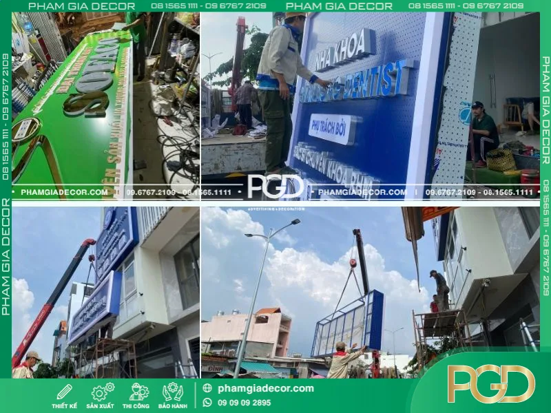 đơn vị thi công làm bảng hiệu chuyên nghiệp 