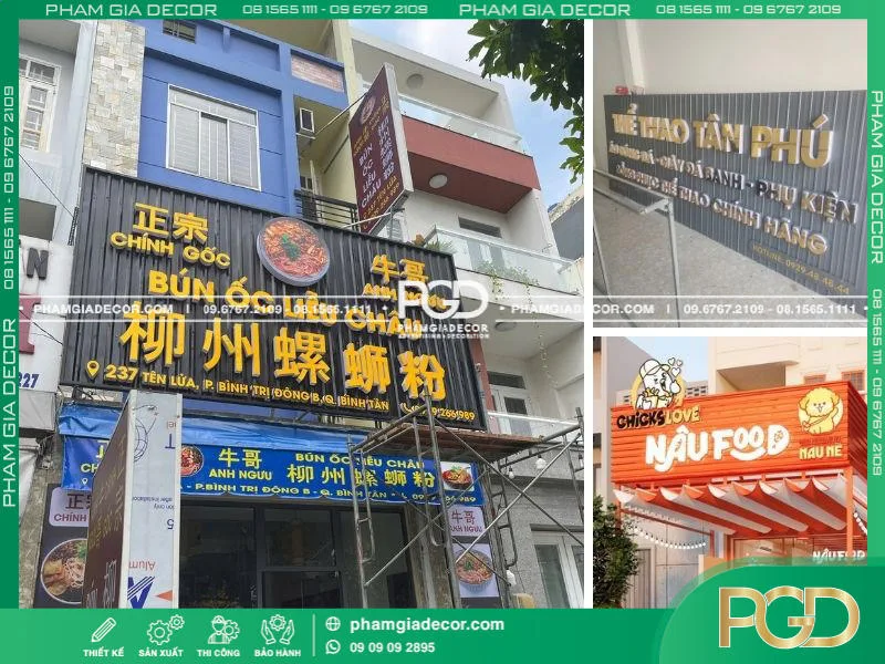 làm bảng hiệu tôn