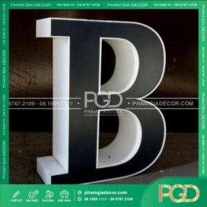 chữ nhôm có gờ