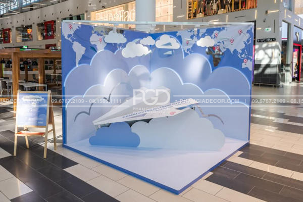 làm backdrop sân khấu mô hình cho trung tâm triển lãm