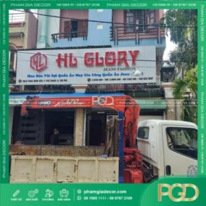 Làm bảng hiệu Alu chữ nổi Mica có Led