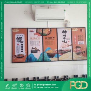 Làm bảng hiệu bạt đứng bạt banner cho quán ăn