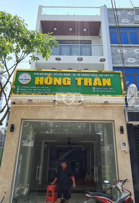 làm bảng hiệu quận 12 chữ nổi logo