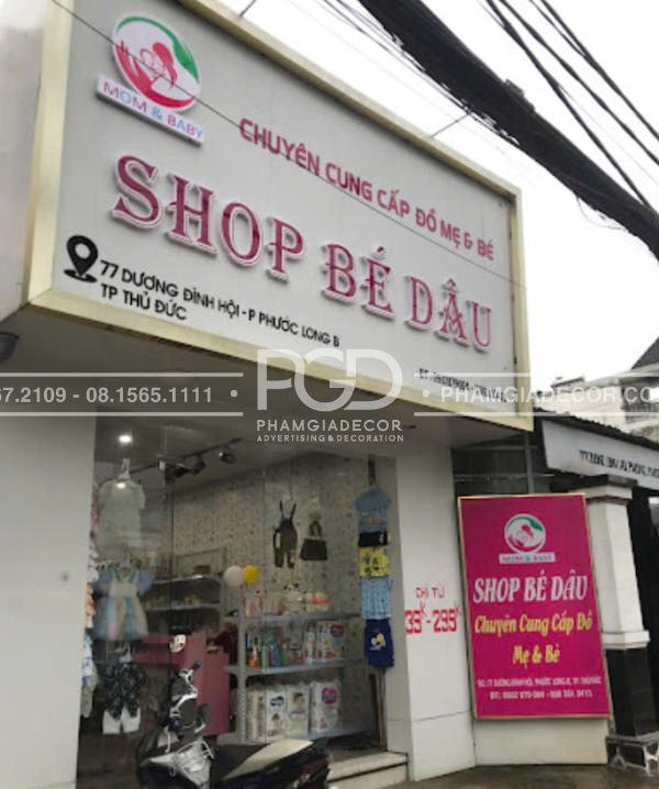 làm bảng hiệu quận 9 shop quần áo