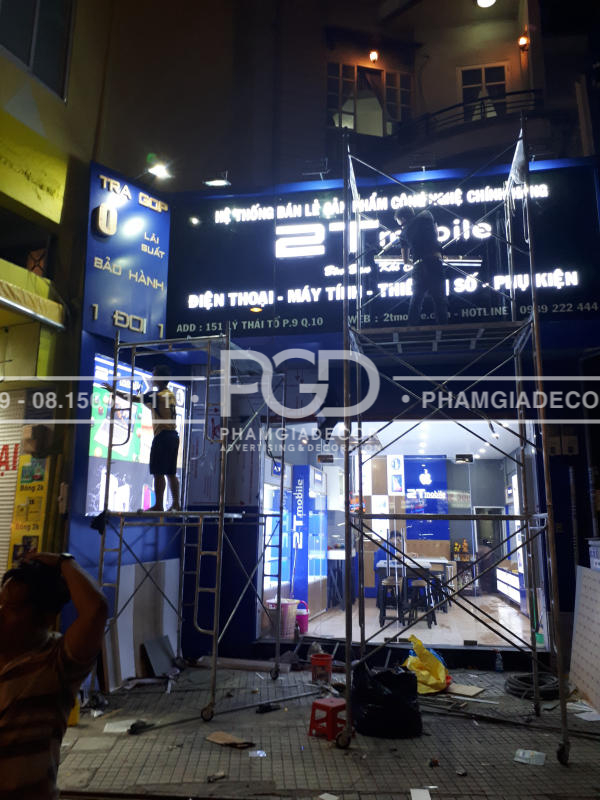 làm bảng hiệu quận bình thạnh chữ nổi có led
