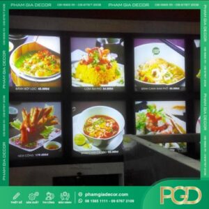 Làm bảng hiệu Hộp đèn treo tường siêu mỏng