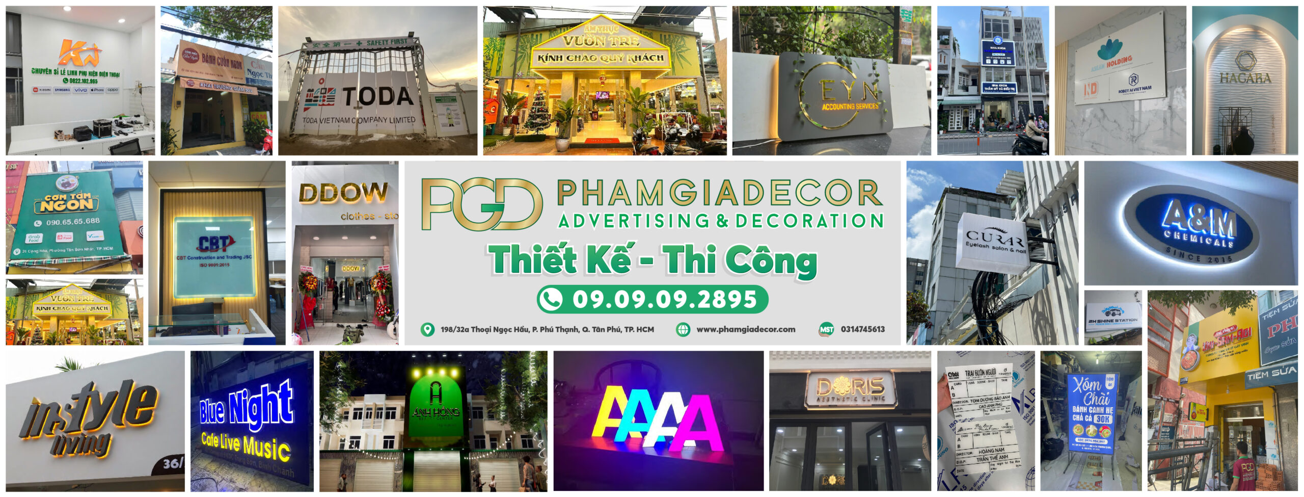 làm bảng hiệu thi công giá rẻ