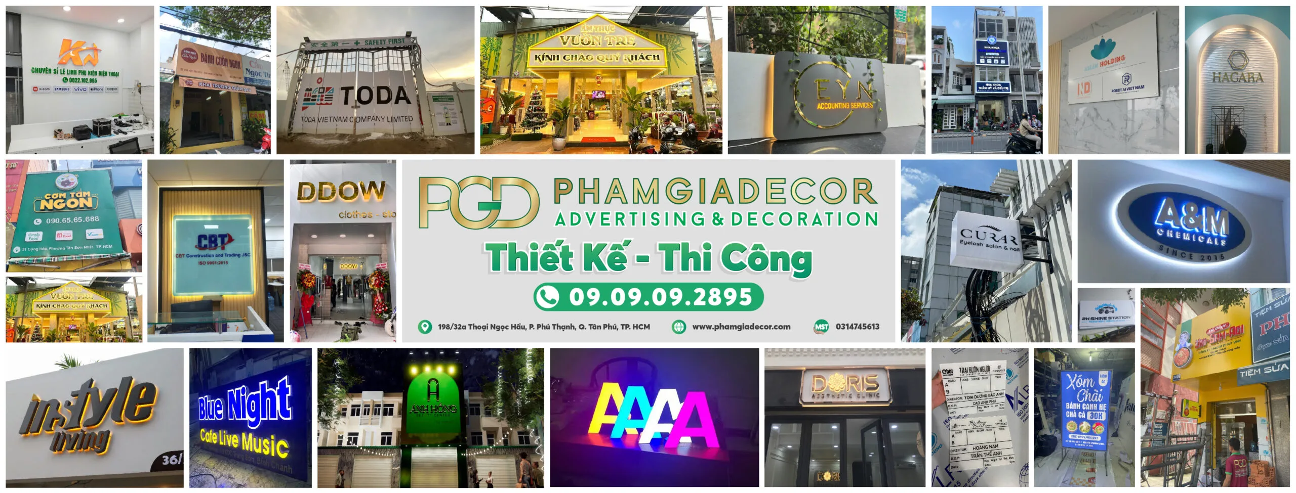 làm bảng hiệu trọn gói quảng cáo