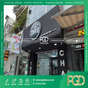 bảng hiệu cemboard sơn gai logo alu