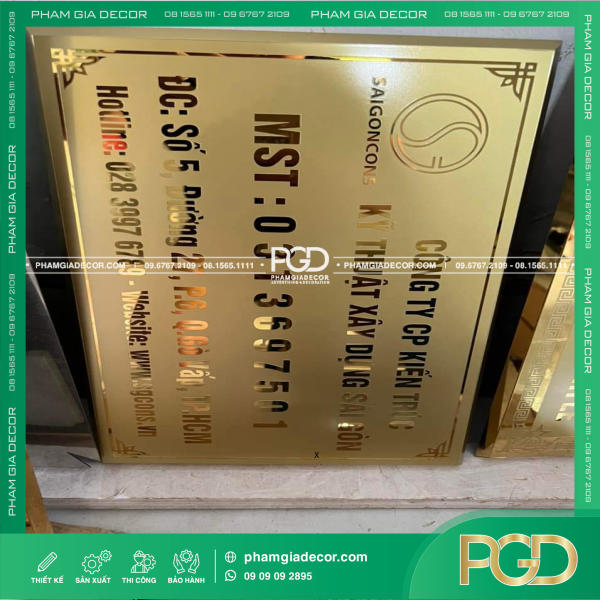 làm bảng tên công ty inox ăn mòn