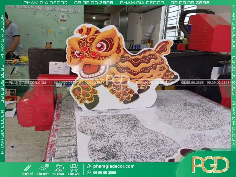 gia công mô hình trang trí trung thu sân khấu