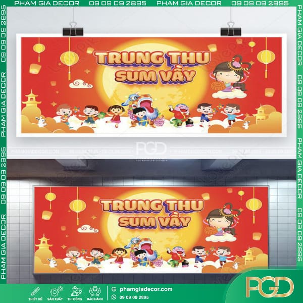 in băng rôn tết trung thu