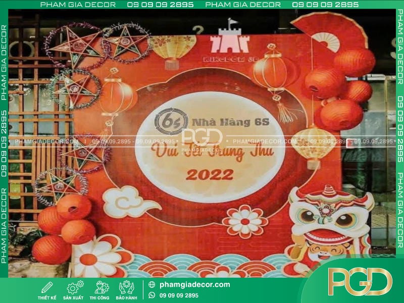 làm backdrop trang trí tết trung thu