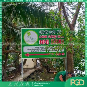 làm bảng hiệu bạt đẹp cắm đất