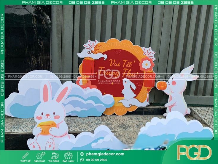 mô hình trang trí trung thu động vật