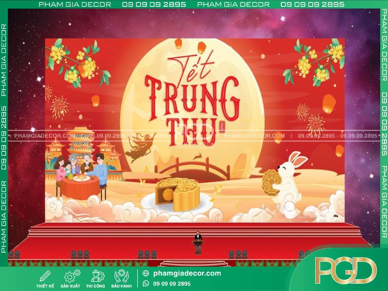 sáng tạo backdrop trung thu