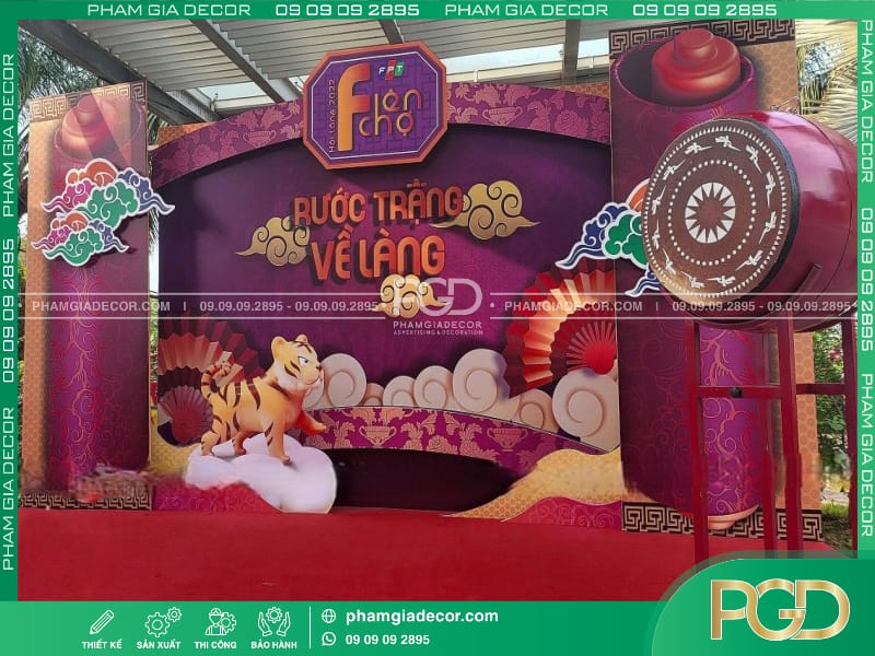 thi công booth trung thu