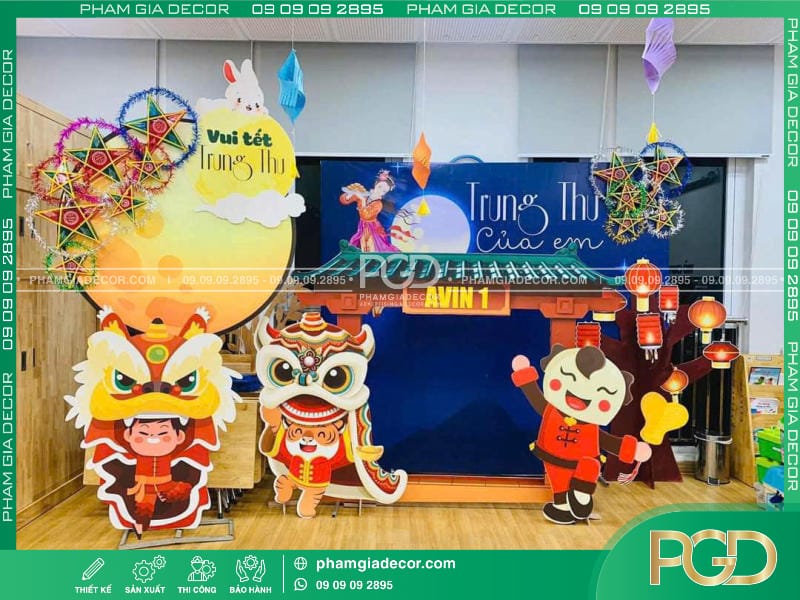trang trí sân khấu trung thu đạo cụ sân khấu