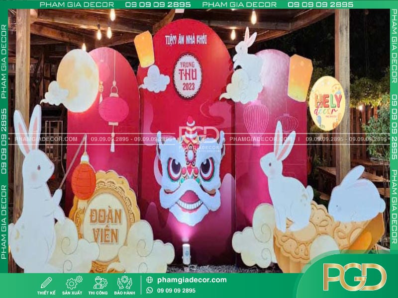 trang trí sân khấu trung thu