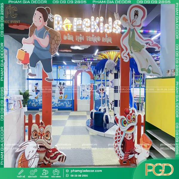 trang trí trung thu tích hợp công nghệ hiện đại