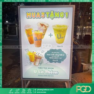 bảng hiệu hộp đèn bạt 2 mặt