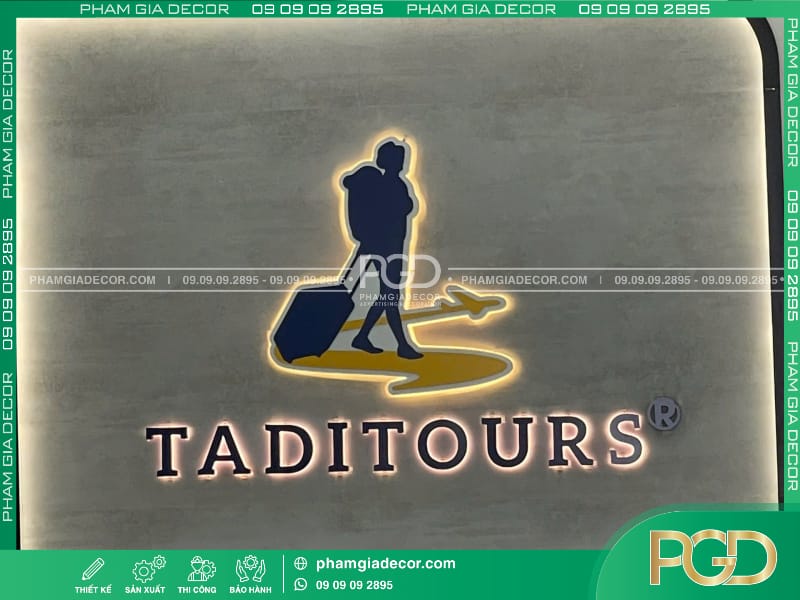 đèn mica logo siêu mỏng