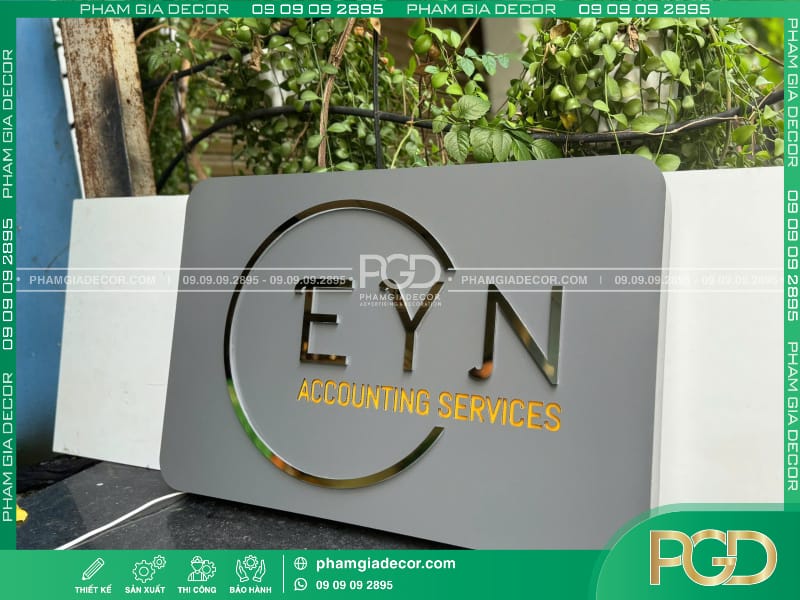 hộp đèn alu chữ nổi led viền