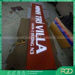 hộp đèn alu villa minh trí