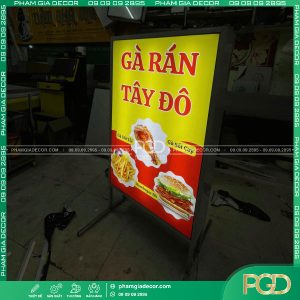 hộp đèn bạt gà rán tây đô