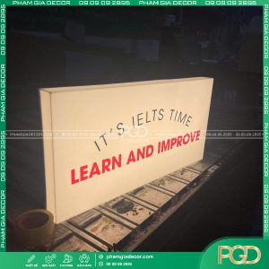 hộp đèn mica in uv nổi hông âm led