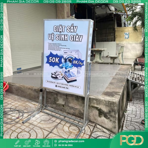 kích thước chuẩn hộp đèn bạt 2 mặt