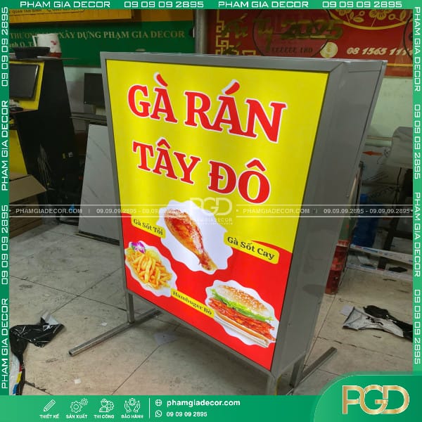 kích thước hộp đèn bạt chuẩn