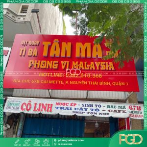 làm bảng hiệu alu chữ nổi hông formex