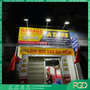 làm bảng hiệu bạt giá rẻ tiệm sửa xe