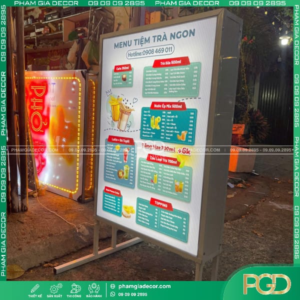 tối ưu vật liệu hộp đèn bạt