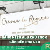 Giới thiệu bảng hiệu alu chữ inox gắn đèn pha LED