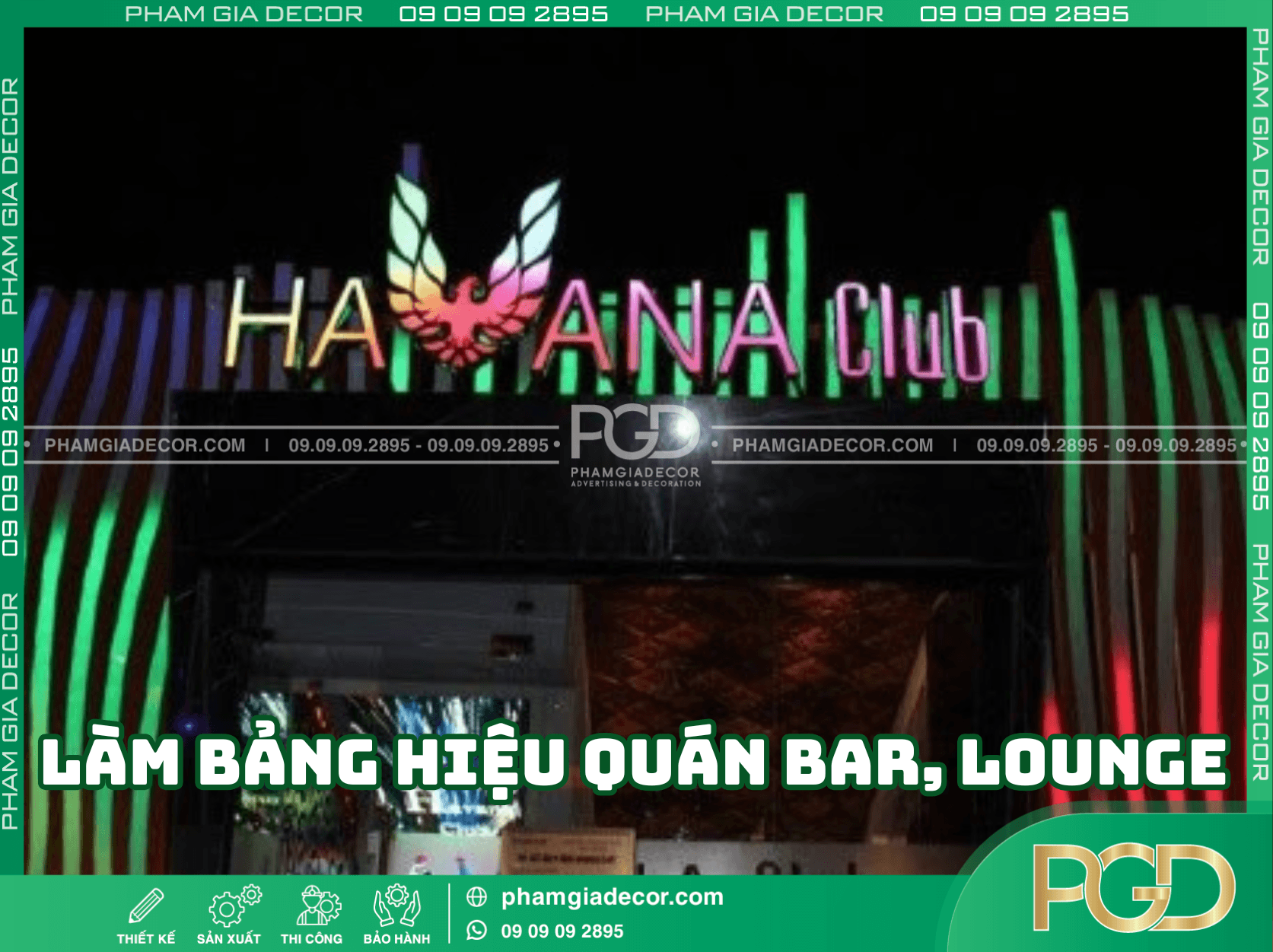 Ava làm bảng hiệu quán bar, lounge
