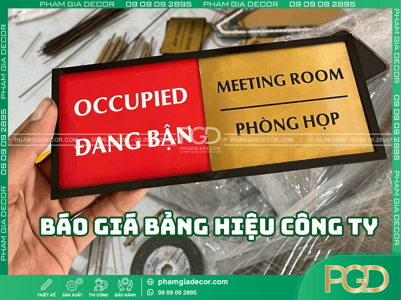 Bảng báo giá bảng hiệu theo kích thước và vật liệu