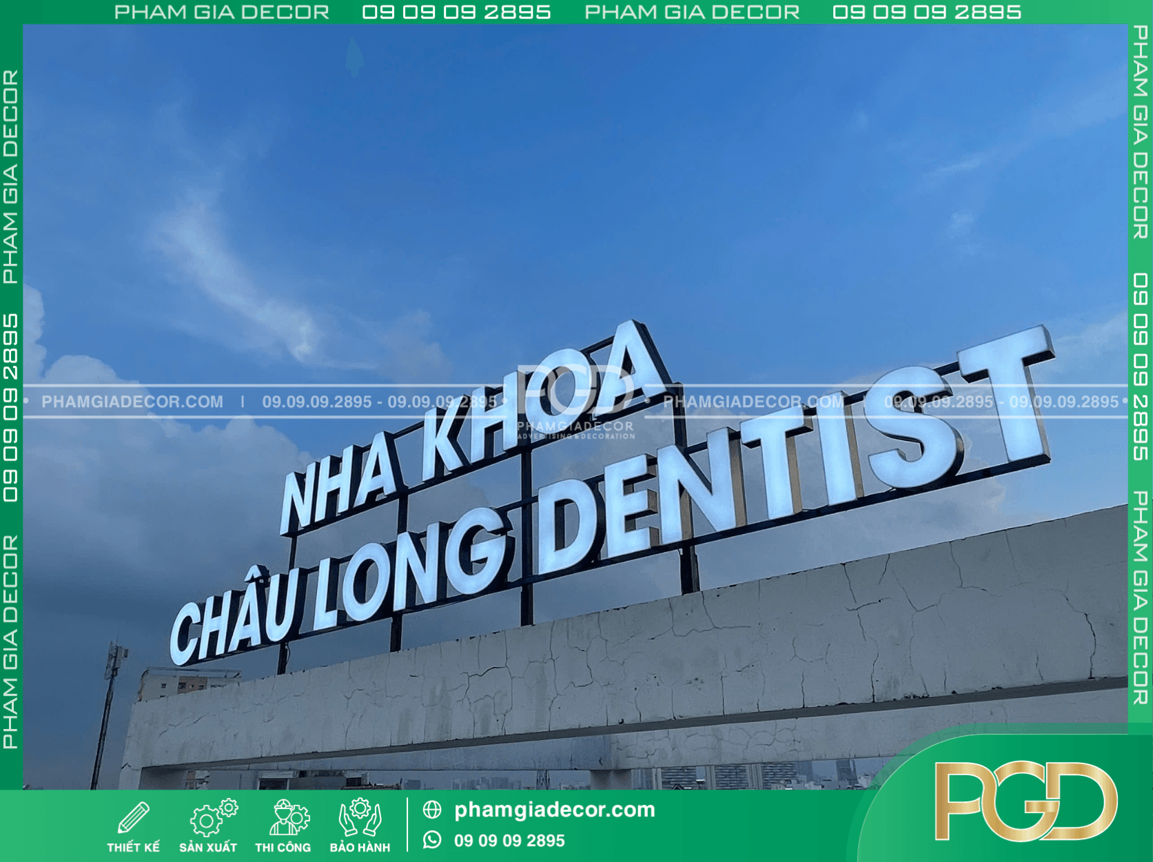 Bảng hiệu đẹp 3D tạo cảm giác dễ nhìn