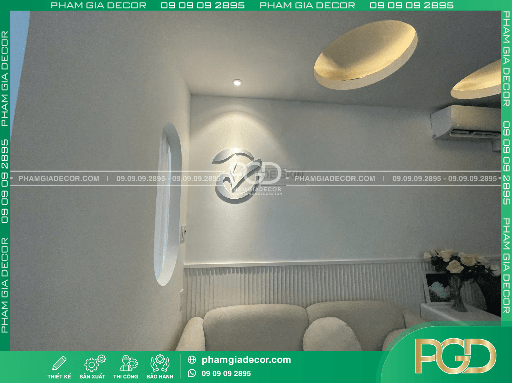 Bảng hiệu đẹp art decor màu trắng