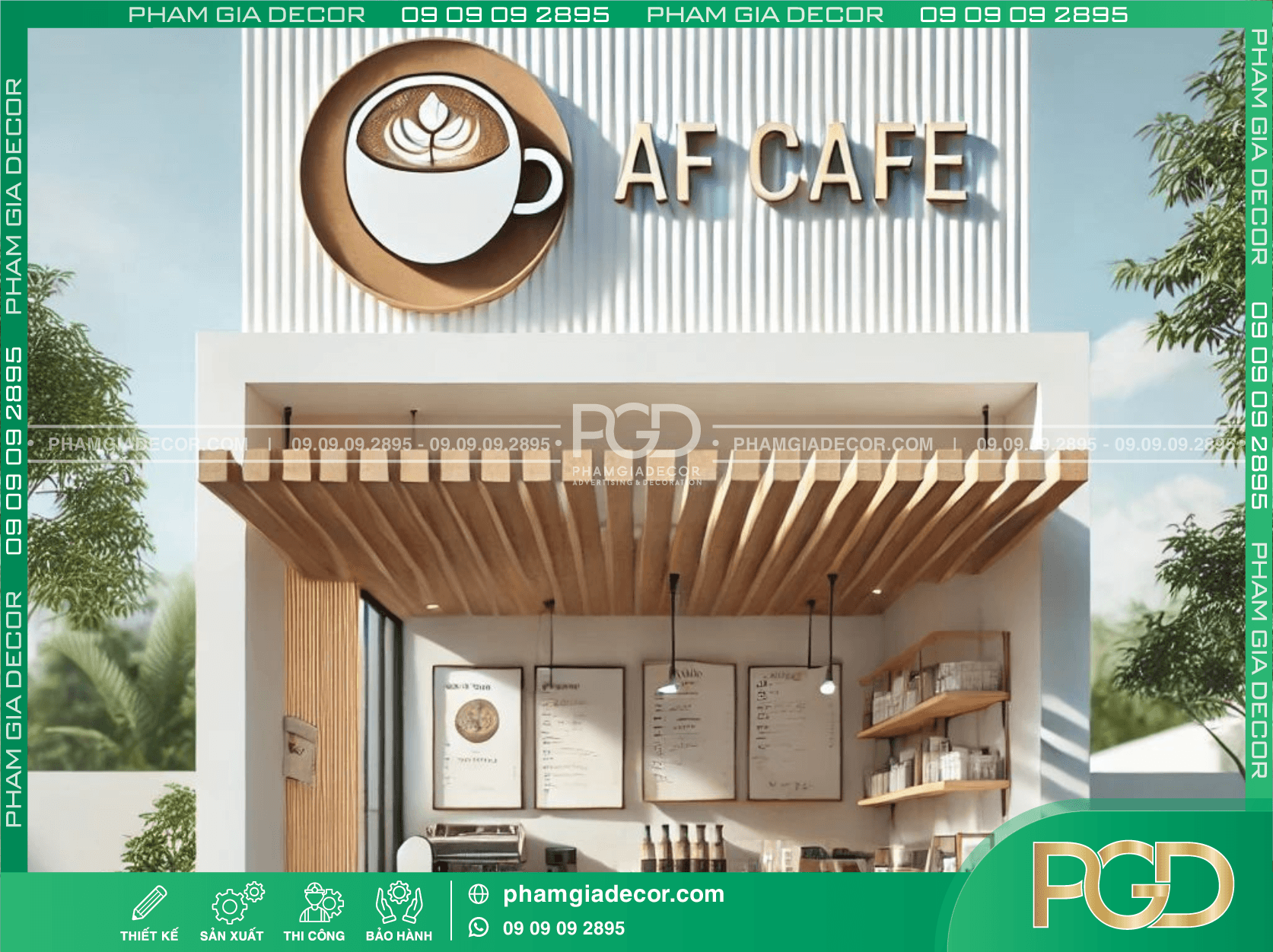 Bảng hiệu đep cà phê sang trọng