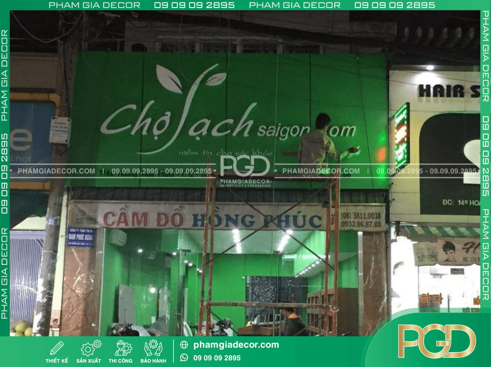 Bảng hiệu đẹp minimalist chi tiết tinh tế