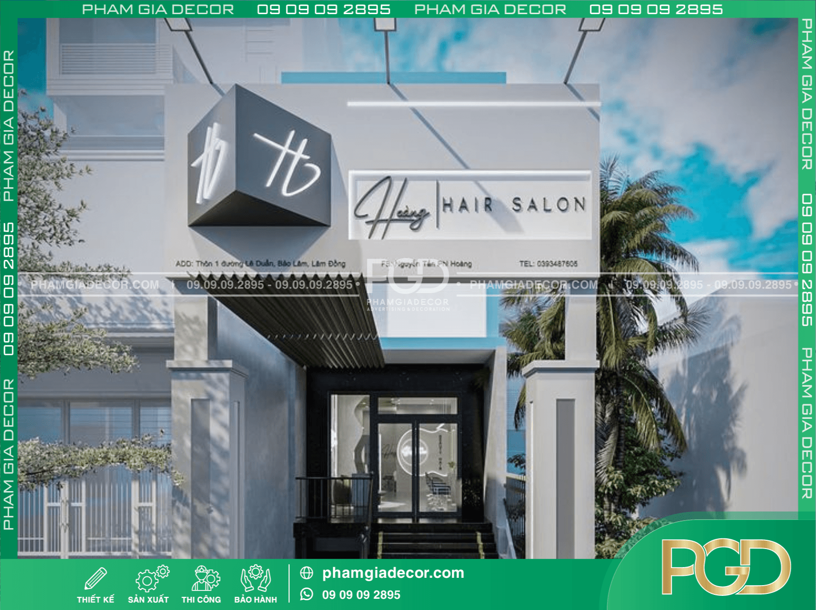 Bảng hiệu đẹp salon tóc hiện đại