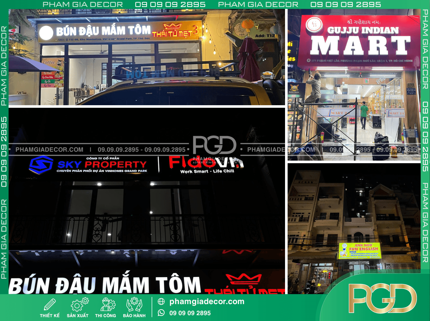 Bảng hiệu quảng cáo nổi bật về đêm