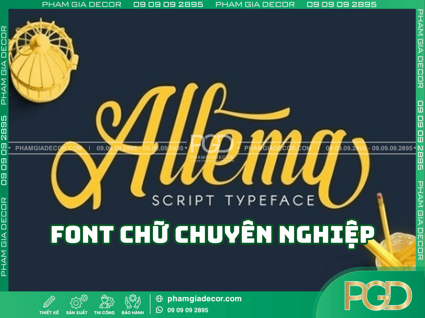 Font chữ bảng hiệu đẹp dễ nhìn từ xa