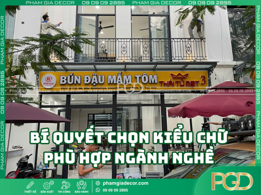 Bí quyết chọn kiểu chữ bảng hiệu đẹp phù hợp ngành nghề
